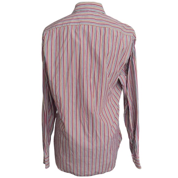 Zara Men's Striped Button Down Shirt Sz 16 - Picture 6 of 12